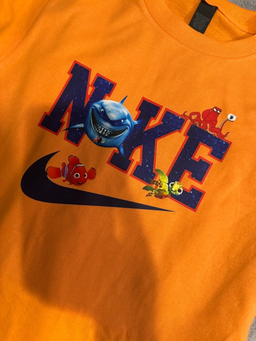 Nike Kids' Short Sleeve Orange Graphic Tee - Finding Nemo